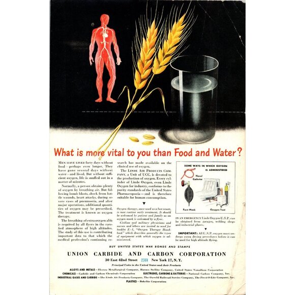 Union Carbide &amp; Carbon Corp Mag Ad National Geographics Jan 1945 Full page W - Picture 2 of 2